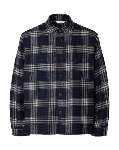 Selected - SLMOle-Pablo Wool Blend Overshirt - Sky Captain